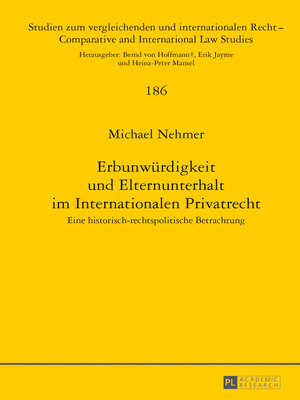 cover image of Erbunwürdigkeit und Elternunterhalt im Internationalen Privatrecht